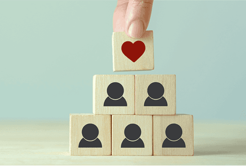 Hand stacking loyalty blocks